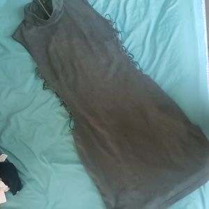 Olive green mini dress